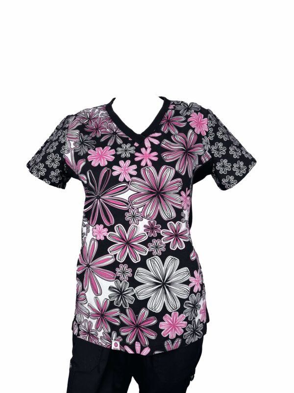 Scrub White Cross Flores rosas