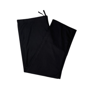 Pantalón negro recto aterciopelado walmart scrubs